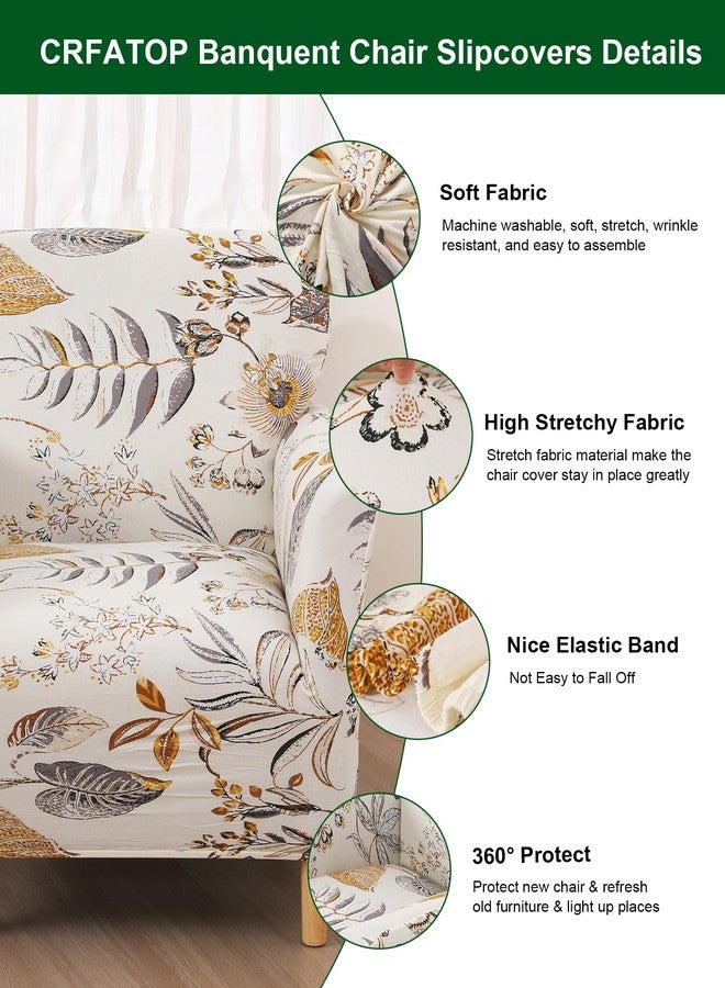 CRFATOP Stretch 1 Piece Chair Covers with Arms Printed Accent Chair Cover Armchair Flower Soft Banquet Armchair Covers Washable Chair Slipcovers for Living Room Office Reception Reading Sofa,02 - Image 4