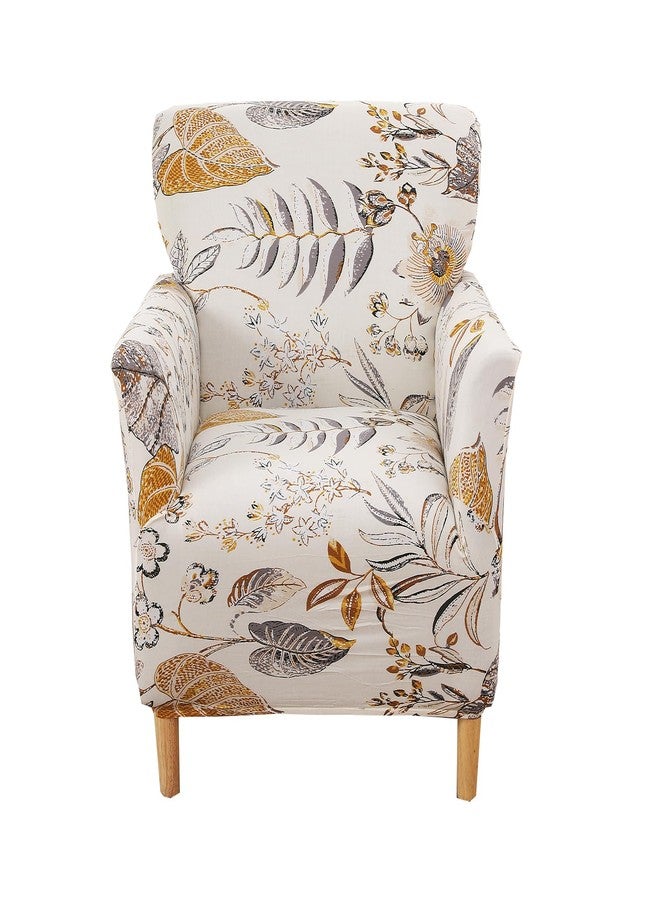 CRFATOP Stretch 1 Piece Chair Covers with Arms Printed Accent Chair Cover Armchair Flower Soft Banquet Armchair Covers Washable Chair Slipcovers for Living Room Office Reception Reading Sofa,02 - Image 1