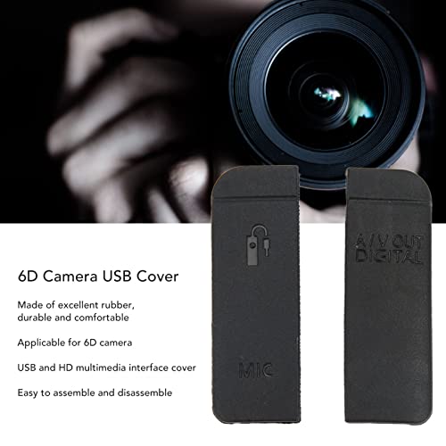 Yoidesu Replacement Side Door for, Comfortable Rubber USB Side Door Camera Data Interface Protective Cover for 6D - Image 2