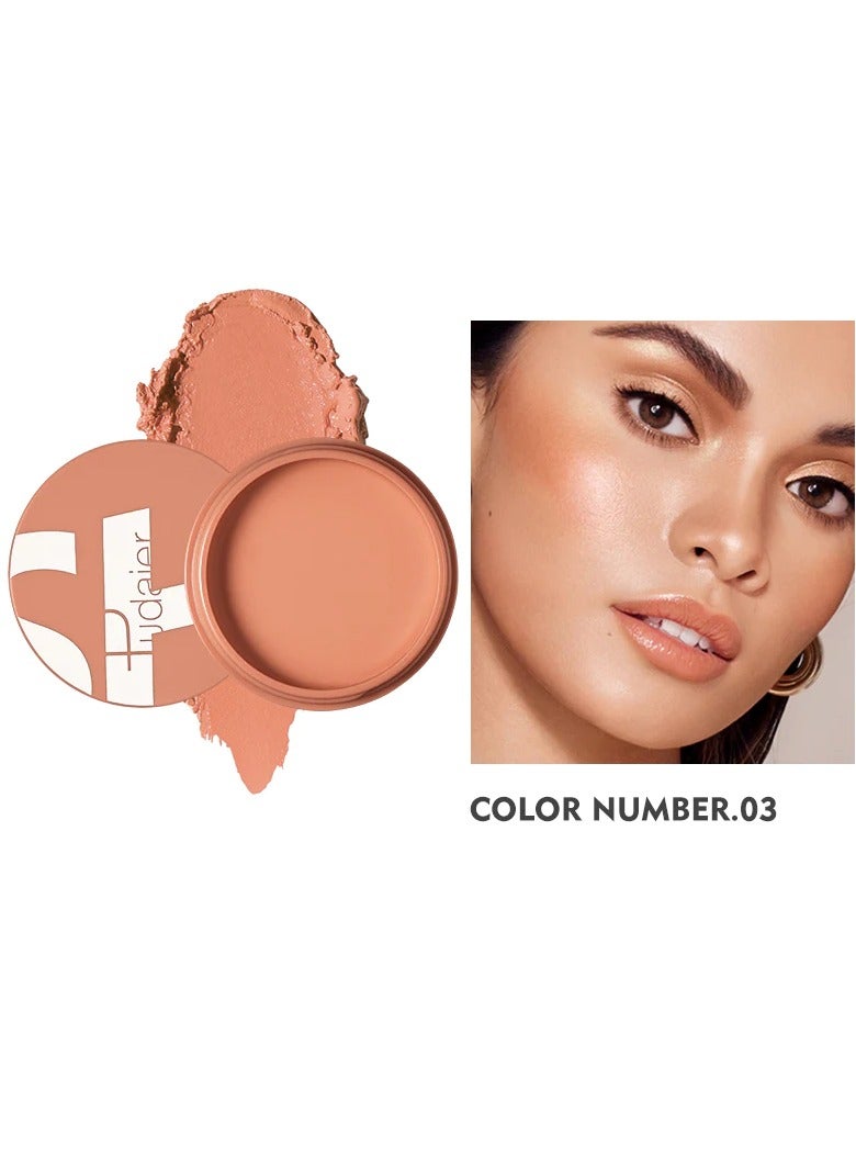 pudaier Blush Matte Face Blusher Long wearing Makeup Balm Waterproof Facial Nourishing Blush Cream Blush for Contours Cheeks Infused with Castor Oil and Vitamin E Ultra Pigmented Blush for Natural Glow 03 - Image 2