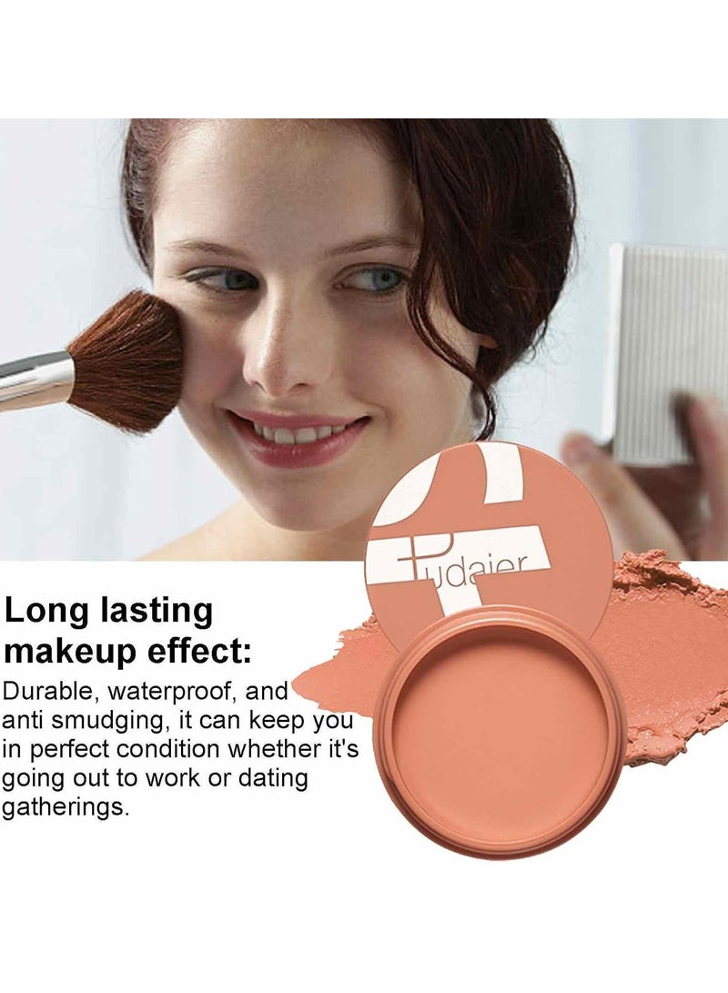 pudaier Blush Matte Face Blusher Long wearing Makeup Balm Waterproof Facial Nourishing Blush Cream Blush for Contours Cheeks Infused with Castor Oil and Vitamin E Ultra Pigmented Blush for Natural Glow 03 - Image 3