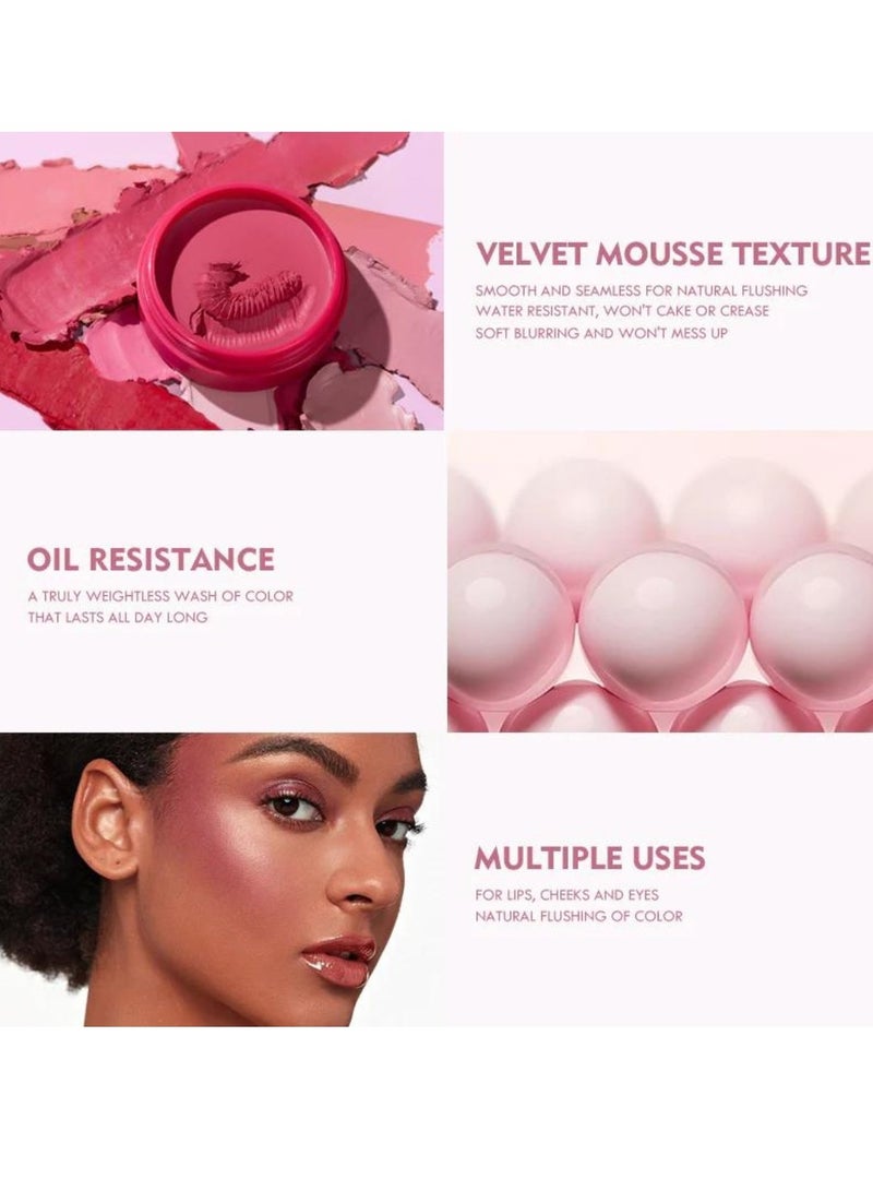 pudaier Blush Matte Face Blusher Long wearing Makeup Balm Waterproof Facial Nourishing Blush Cream Blush for Contours Cheeks Infused with Castor Oil and Vitamin E Ultra Pigmented Blush for Natural Glow 03 - Image 5