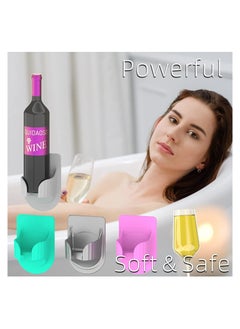KASTWAVE Glass Holder Drink Holder for Shower Bottle Holder Multi-Functional Wall-Mounted Cup Holder Portable Wall Mounted  Rack Funny  Gifts Holder for Cans Bottles Drink (1PCS)  - Image 2