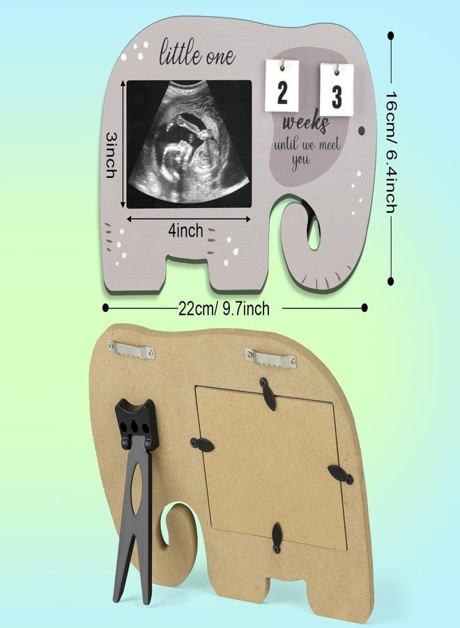Aosemili Sonogram Picture Frame Ultrasound Photo Display with Baby Countdown Weeks-Pregnancy Announcement Baby Gender Reveal Gift- New Mom Expecting Parents to Be Keepsake Gifts - Image 3