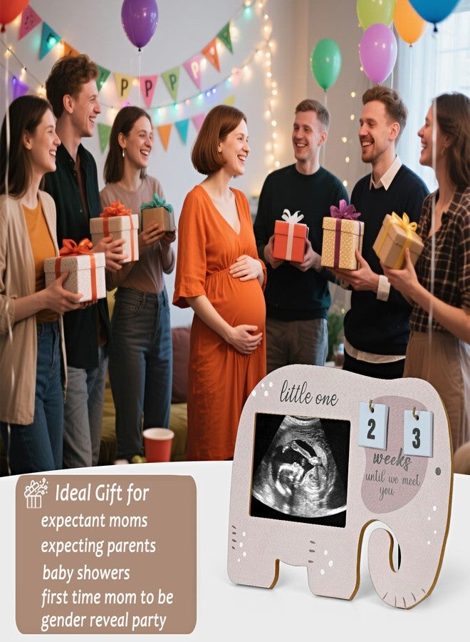Aosemili Sonogram Picture Frame Ultrasound Photo Display with Baby Countdown Weeks-Pregnancy Announcement Baby Gender Reveal Gift- New Mom Expecting Parents to Be Keepsake Gifts - Image 5
