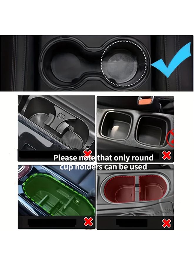 Black 360 Degree Swivel Car Cup Holder Tray Multifunctional Storage Rack - Image 5