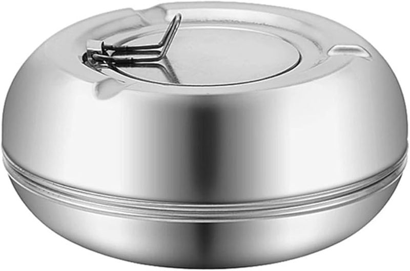 Stainless Steel Ashtray with Lid Detachable Outdoor Cigarette Holder for Home Office Patio - Image 1