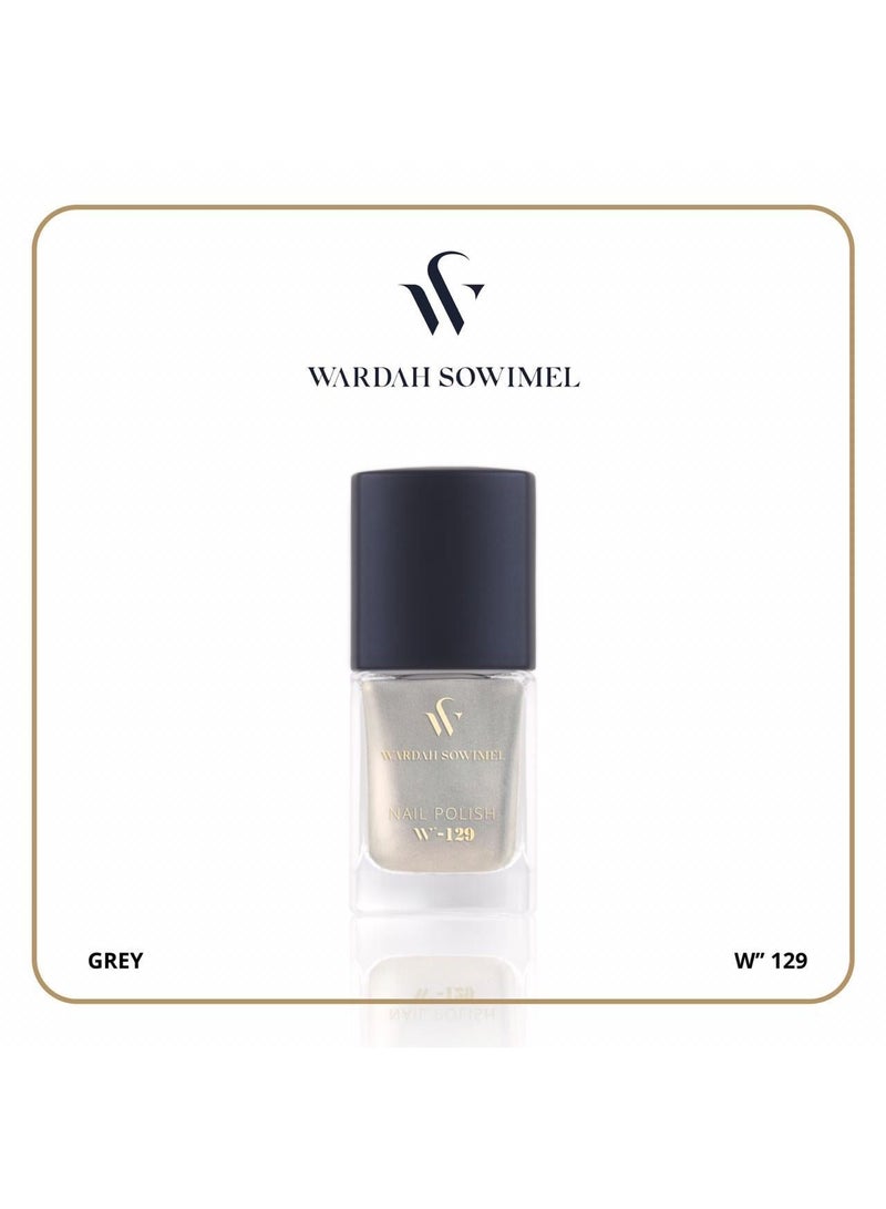 وردة صويمل طلاء أظافر من وردة صويمل - رمادي- W129 - Image 1