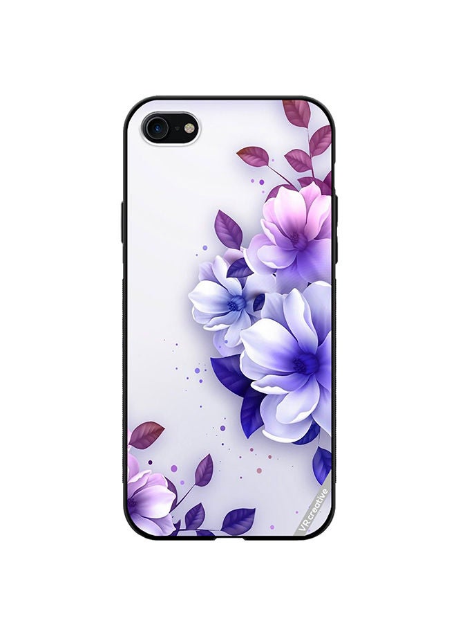 VR CREATIVE Protective Case Cover For Apple iPhone SE (2022) Flower Design Multicolour - Image 1