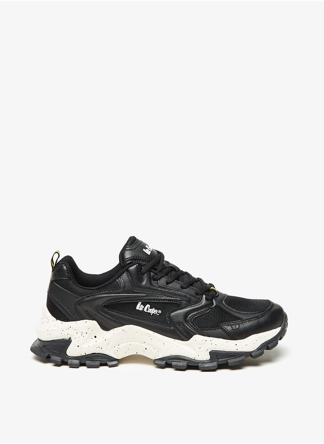 Men's Panelled High Cut Lace-Up Sneakers