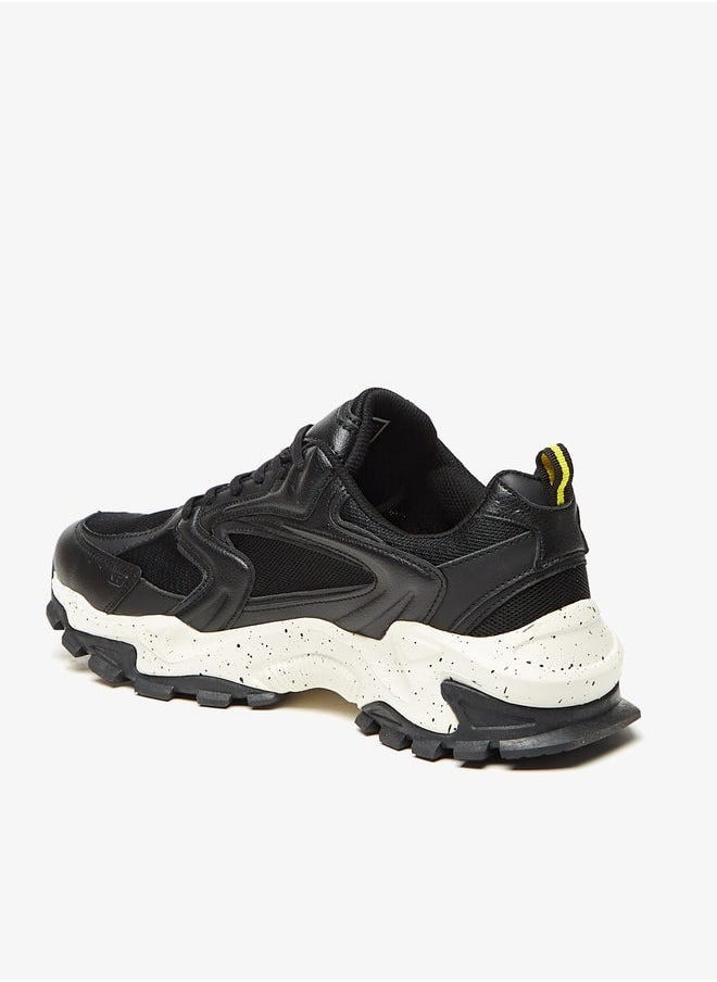 Men's Panelled High Cut Lace-Up Sneakers