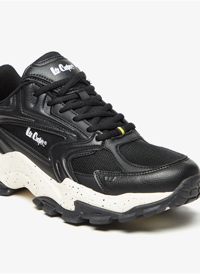 Men's Panelled High Cut Lace-Up Sneakers