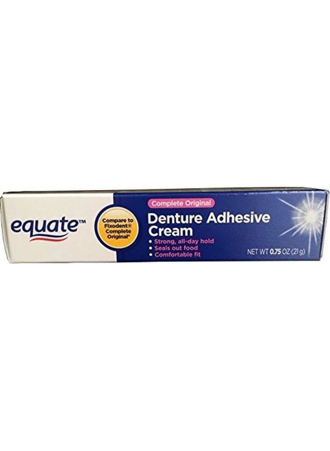 Equate Complete Original Denture Adhesive Cream.75oz, Compare to Fixodent Original - Image 2
