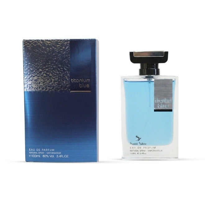 Almas Perfumes TITANIUM BLUE Eau De Parfum for Men 100ml - Long Lasting Spicy Oriental Fougere Luxury Scent with Calabrian Bergamot, Sichuan Pepper & Ambroxan - Premium Perfume Spray