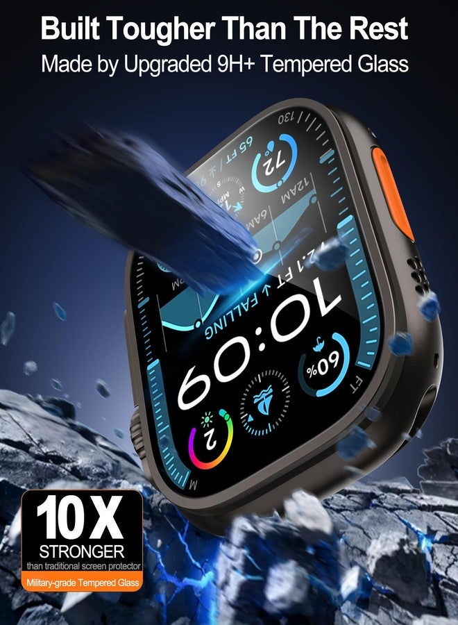 Smiling 3 Pack Screen Protector Compatible with Apple Watch Ultra 3 (2025)/ Ultra 2 /Ultra 49mm and Auto-alignment Installation Frame, Anti-Scratch Tempered Glass Screen Protector, Bubble Free, Touch Sensitive - Image 3