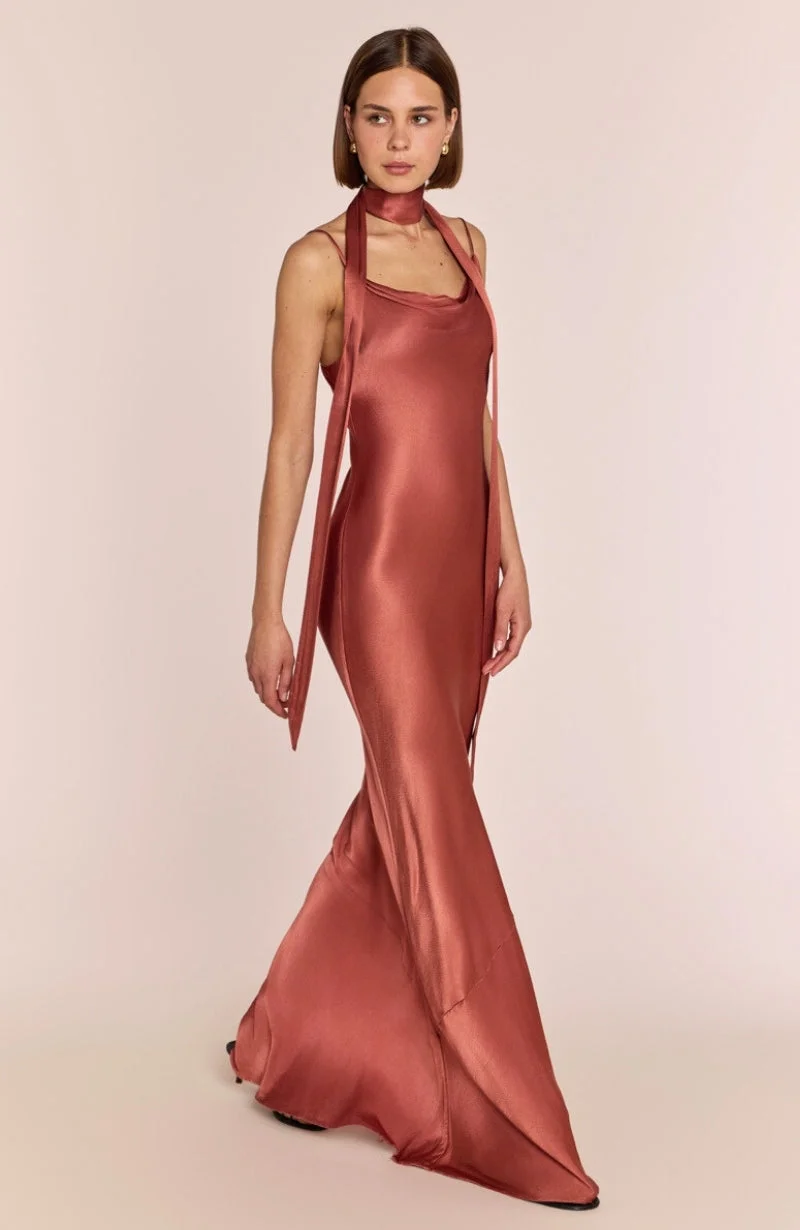 Rewritten London Pollenca Cowl Neck Dress