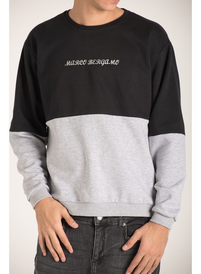 Marco Bergamo TWO COLOR CREW NECK SWEATSHIRT  - Image 1