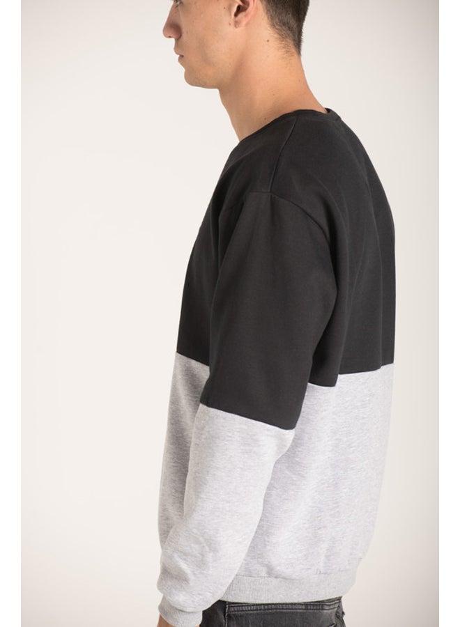 Marco Bergamo TWO COLOR CREW NECK SWEATSHIRT  - Image 4