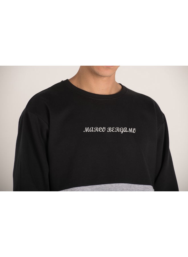 Marco Bergamo TWO COLOR CREW NECK SWEATSHIRT  - Image 2