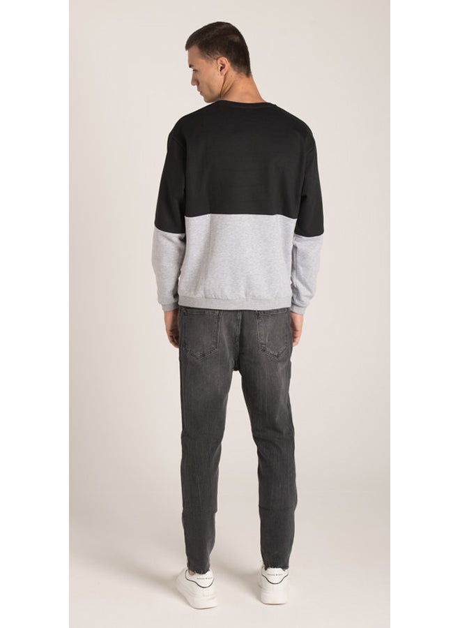 Marco Bergamo TWO COLOR CREW NECK SWEATSHIRT  - Image 3