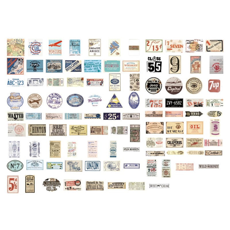 PRSTINCOL Vintage Junk Journal Sticker Pack,Artistic Reminiscence with Newspaper and Faded Letters 100 Different Designs for Scrapbooking and Collage - Image 2