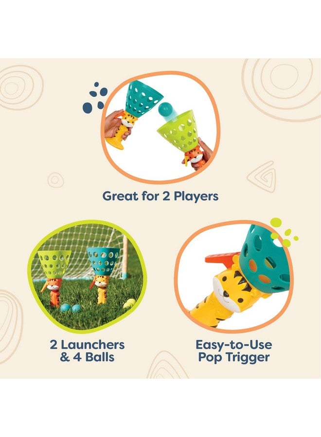 B. Toys ألعاب ب. - لعبة البوب والالتقاط - 2 قاذف و 4 كرات - ألعاب كرات للأطفال - نشاط خارجي - 3 سنوات وما فوق - بوب 'ن' لانش - Image 2