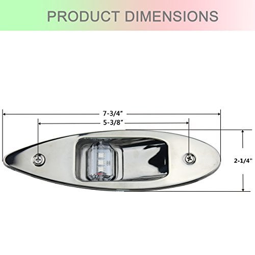 IZTOSS 12V Boat LED Navigation Lights Marine Boat Lights Waterproof Navigation Lights Side Bow Teardrop Lights - Image 2