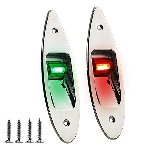 IZTOSS 12V Boat LED Navigation Lights Marine Boat Lights Waterproof Navigation Lights Side Bow Teardrop Lights - Image 1