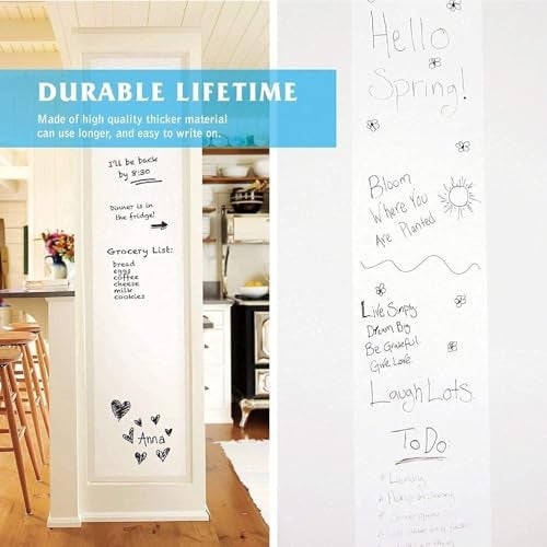 ShelfKing 2x1.5 Feet Whiteboard Sticker for Kids, Home, School & Office, Self-Adhesive Removable, Waterproof White Board Sticker Perfect for Writing & Drawing on Smooth Surface - Image 4