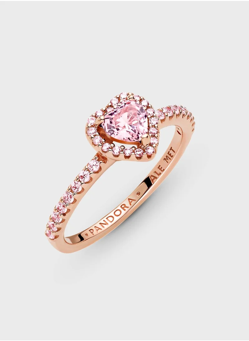 PANDORA Sparkling Elevated Heart Ring