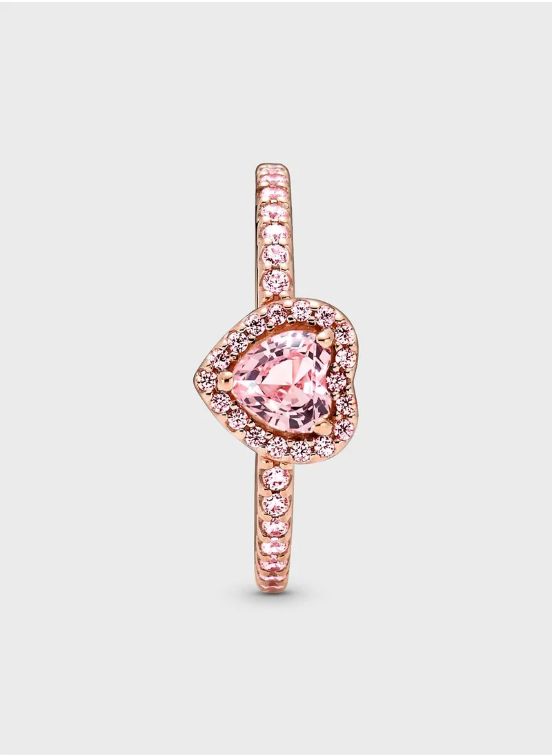 PANDORA Sparkling Elevated Heart Ring