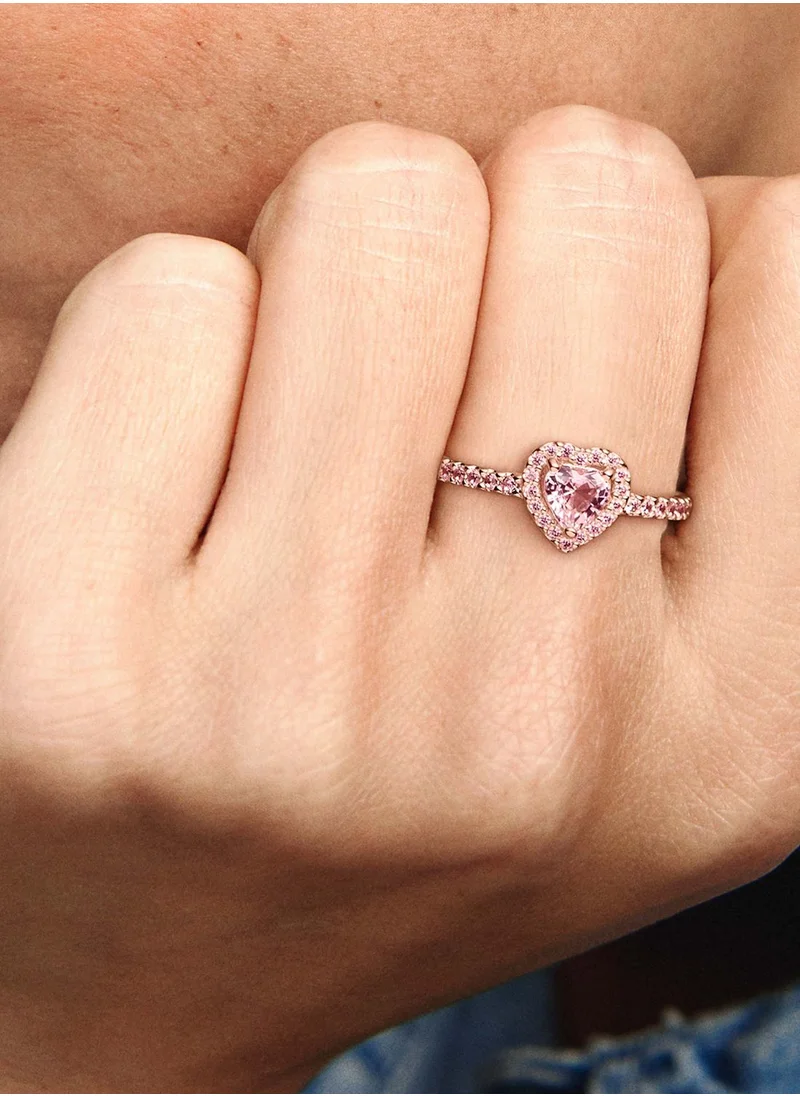 PANDORA Sparkling Elevated Heart Ring