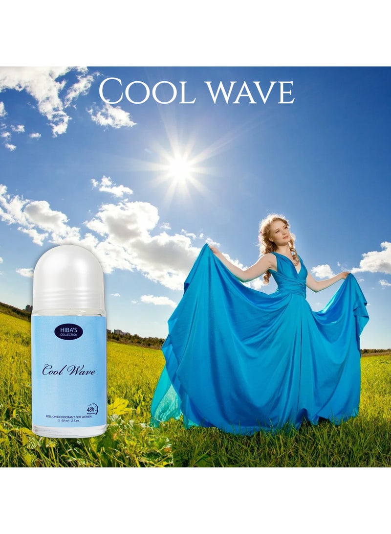 HIBA'S COLLECTION Cool Wave Roll-On Deodorant for Women – 60ml (2 fl oz) | Chic & Long-Lasting - Image 2