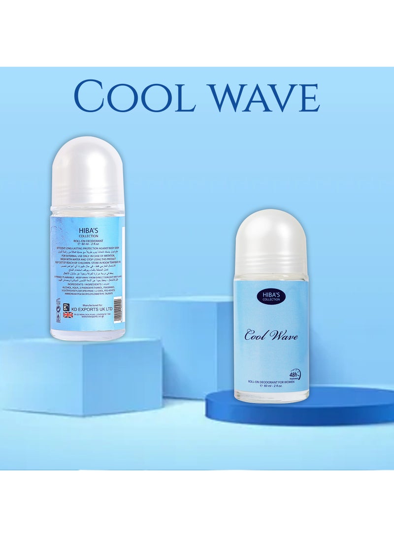 HIBA'S COLLECTION Cool Wave Roll-On Deodorant for Women – 60ml (2 fl oz) | Chic & Long-Lasting - Image 4