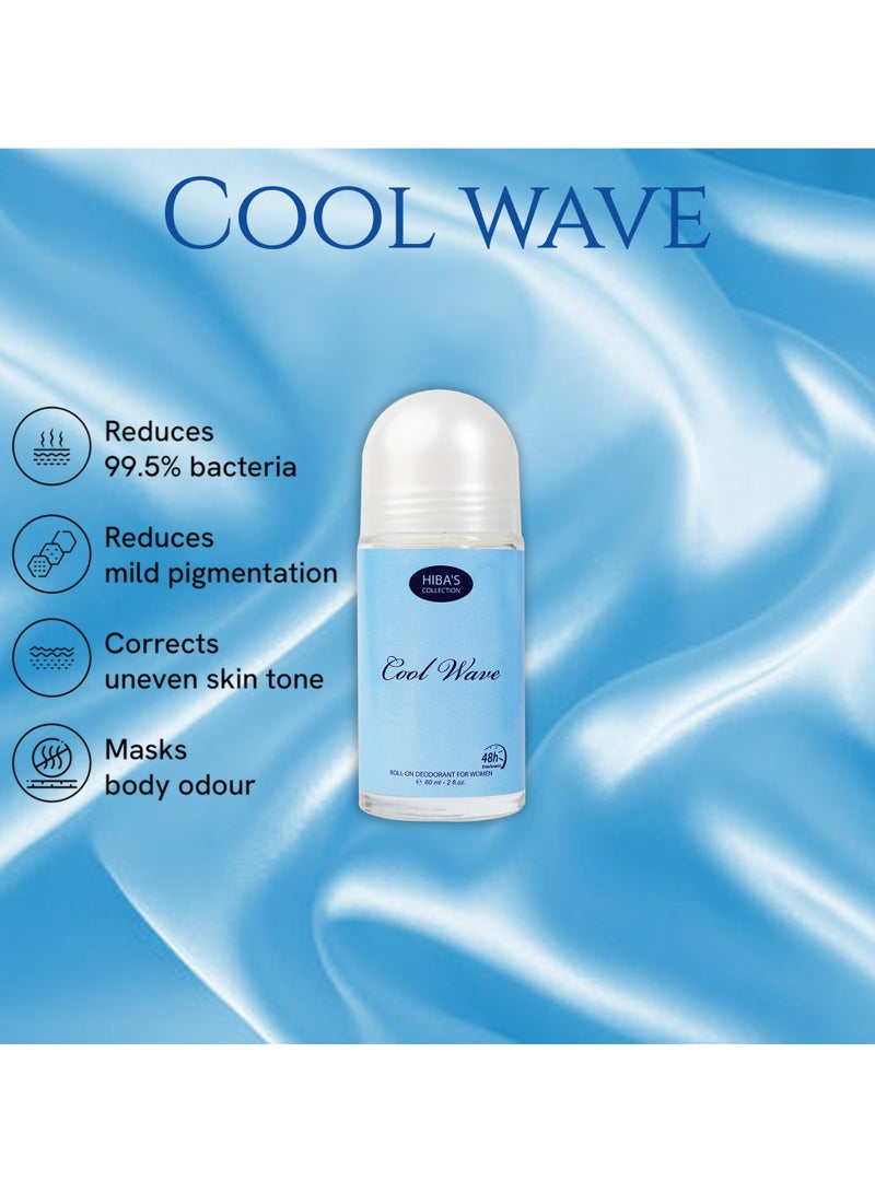 HIBA'S COLLECTION Cool Wave Roll-On Deodorant for Women – 60ml (2 fl oz) | Chic & Long-Lasting - Image 3