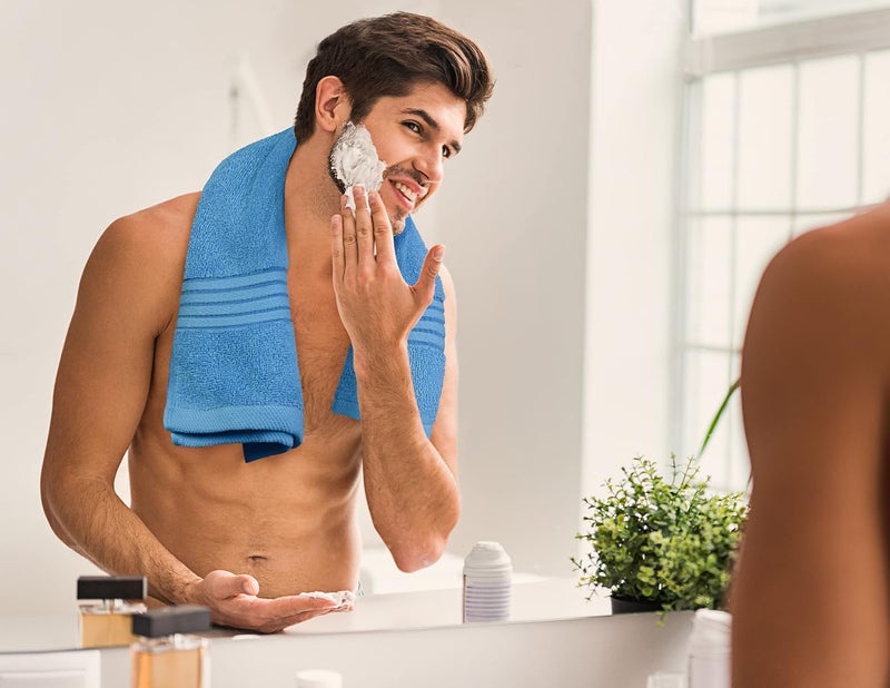 Utopia Towels - 600 GSM 8-Piece Premium Towel Set, 2 Bath Towels, 2 Hand Towels and 4 Washcloths -100% Ring Spun Cotton - Machine Washable, Super Soft and Highly Absorbent (Electric Blue) - Image 4