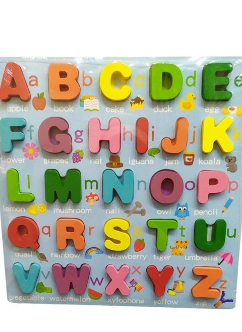 Treecat Puzzle Wooden Toys Number Alphabet ABC Jigsaw 3D Grasp Board Kids Educational Developing Toy.