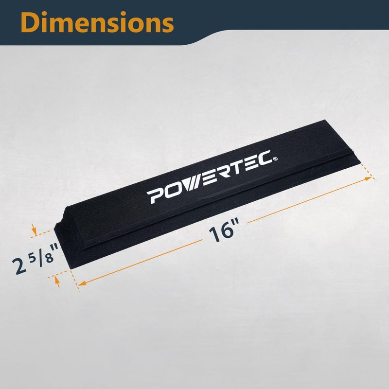 POWERTEC 16" PSA Sanding Block - Compatible with PSA Adhesive Sandpaper -Long Hand Sanding Block for Auto Body, Woodworking, Furniture Refinishing & DIY Projects (72321) - Image 2