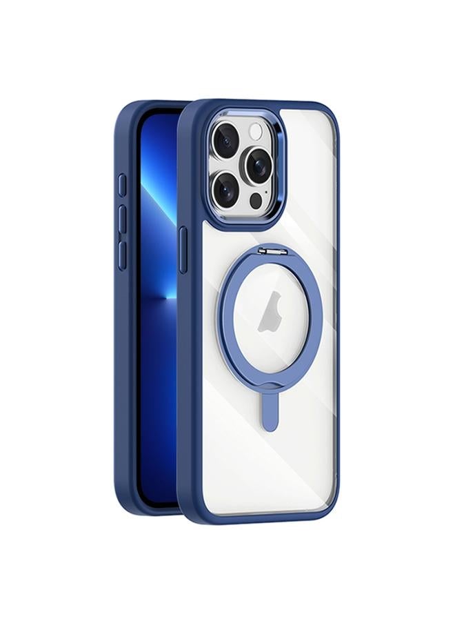 S-TOP Case For iPhone 13 Pro Max Transparent MagSafe Magnetic Rotating Holder Phone Case - Image 1