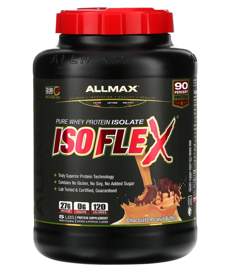 Allmax ISOFLEX® Pure Whey Protein Isolate Chocolate Peanut Butter 5 lbs (2.27 kg)