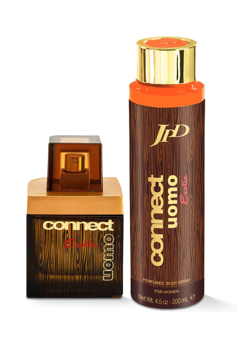 Jean Paul Dupont JPD Connect Uomo Exotic PromoPack EDT + Body Spray for Men  - Image 1