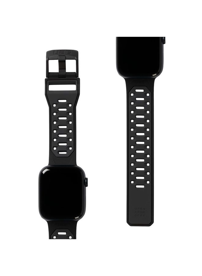 Urban Armor Gear UAG Compatible with Apple Watch Band 49/45/44/42mm for iWatch Series Ultra/SE2/8/1-7/SE Civilian Graphite/Black (New Edition) Sport Sweatproof Silicone Adjustable Replacement Strap  - Image 1