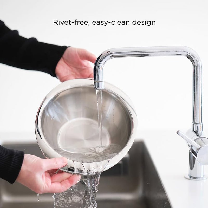 Meyer Trivantage Nickel Free Stainless Steel Triply Tasla | Steel Kadai Heavy Bottom | Tasla Kadhai | Triply Deep Kadai Without Handle | Gas and Induction Base, 26cm - Image 5