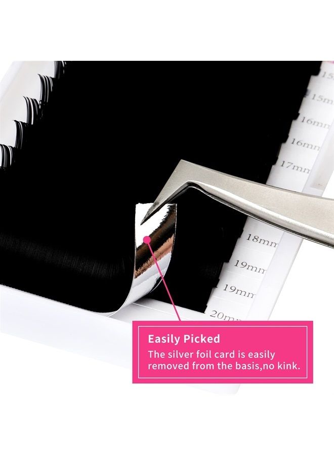 FADVAN Lash Extension 0.05mm D Curl 15-20mm Mixed Classic Eyelash Extension Matte Black Individual Lashes Professional Salon Use Eyelash Extension Single Eyelashes by FADVAN (0.05mm-D, 15-20mm Mix) - Image 3