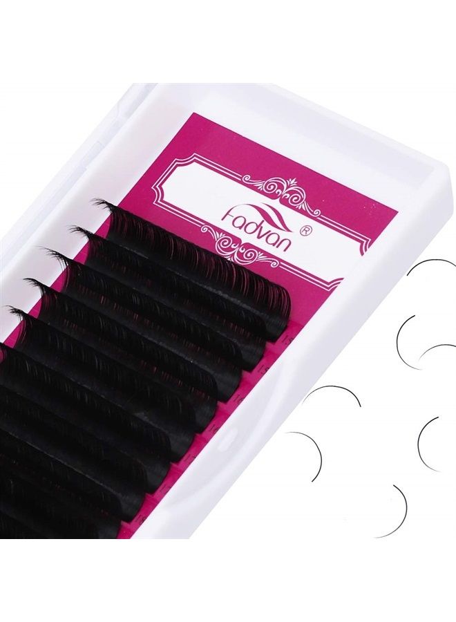 FADVAN Lash Extension 0.05mm D Curl 15-20mm Mixed Classic Eyelash Extension Matte Black Individual Lashes Professional Salon Use Eyelash Extension Single Eyelashes by FADVAN (0.05mm-D, 15-20mm Mix) - Image 1