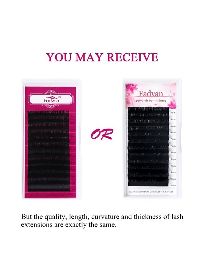FADVAN Lash Extension 0.05mm D Curl 15-20mm Mixed Classic Eyelash Extension Matte Black Individual Lashes Professional Salon Use Eyelash Extension Single Eyelashes by FADVAN (0.05mm-D, 15-20mm Mix) - Image 2