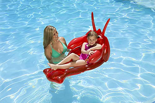 Poolmaster Lobster Lounge RideOn Red 47 Long x 24 Wide deflated - Image 1