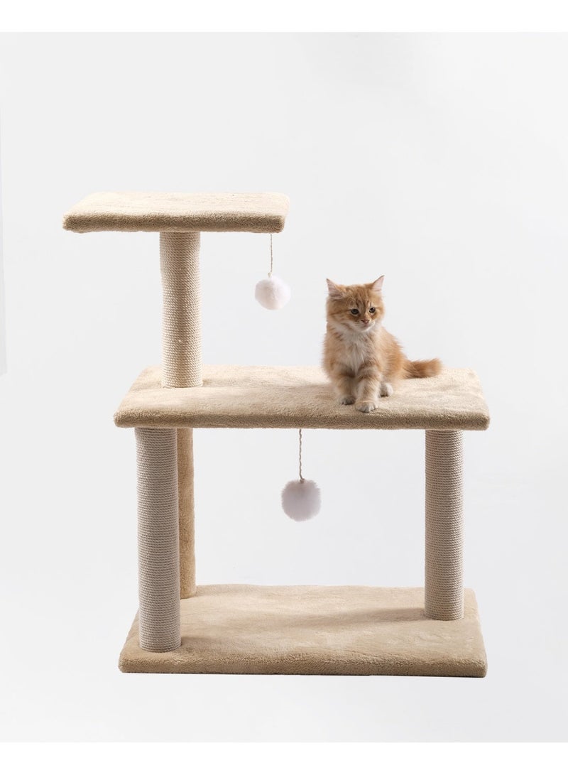 برج لعب وخدش للقطط متعدد المستويات ارتفاع 70 سم - Image 1