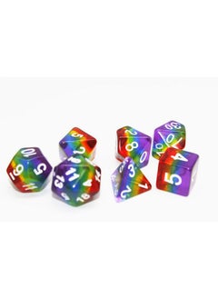 HD Polyhedral Dnd Dice Set Rpg Rainbow Dice For Dungeons And Dragons(D&D) Role Playing Game,Mtg,Pathfinder,Table Game,Math Games Dice Set With Dice Pouch  - Image 5