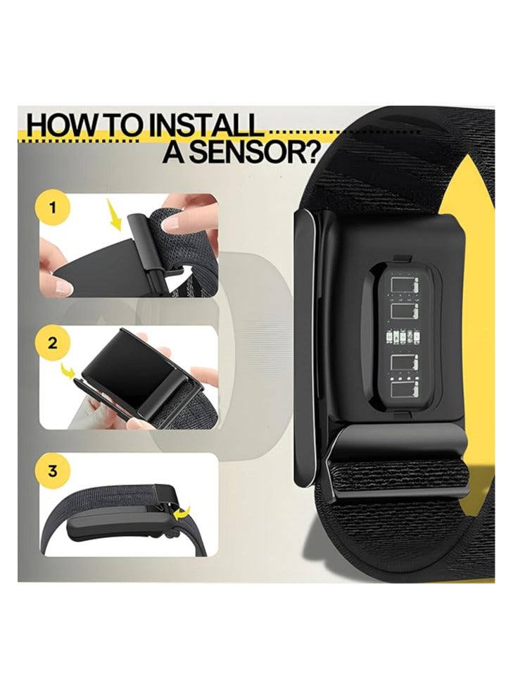 Soft Wristband with Luxe Accessories Comfortable with Whoop 4.0 Device, Stylish & Affordable Replacement Band Strap, Soft Stretchy Fabric Strap Band with Gold Accessories - Image 3